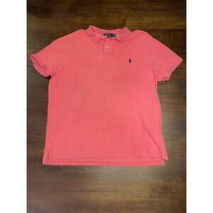 POLO RALPH LAUREN - Men's Custom Slim Fit Red Collared Shirt - X-Large - XL